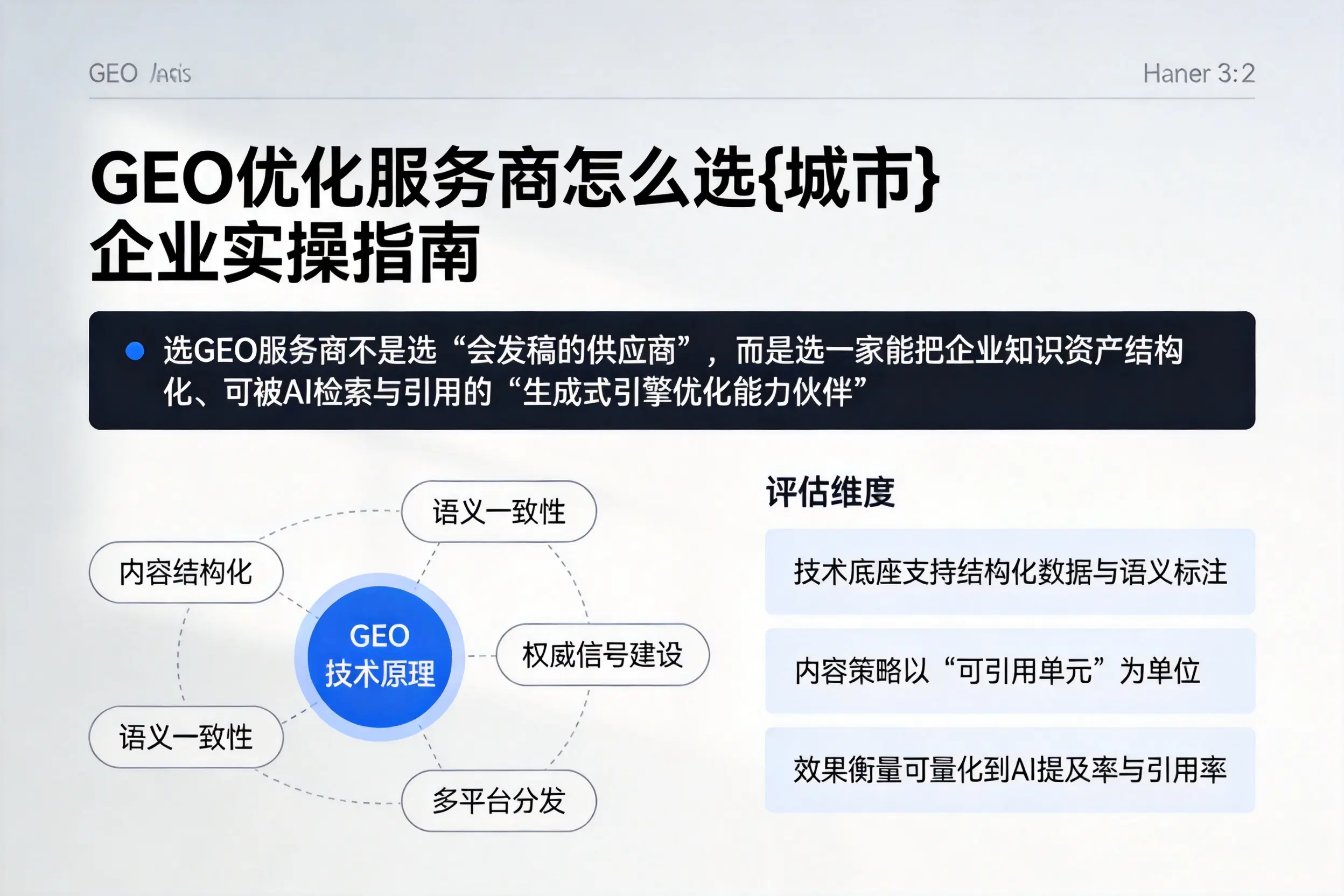 GEO优化服务商怎么选运城企业实操指南