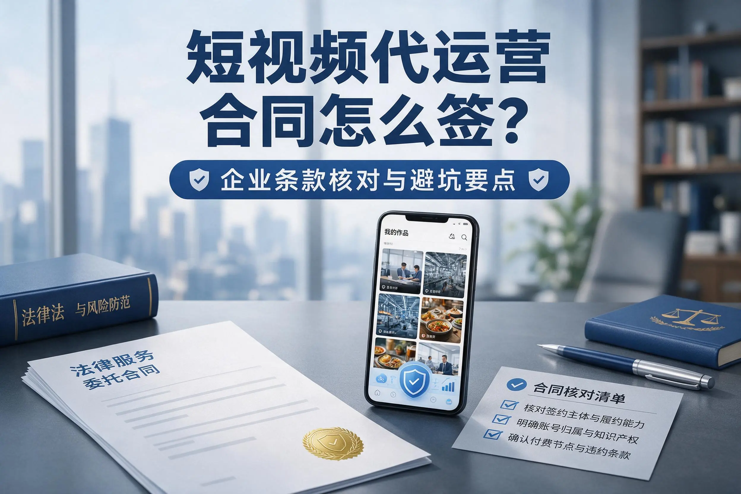 短视频代运营合同怎么签？运城企业条款核对与避坑要点