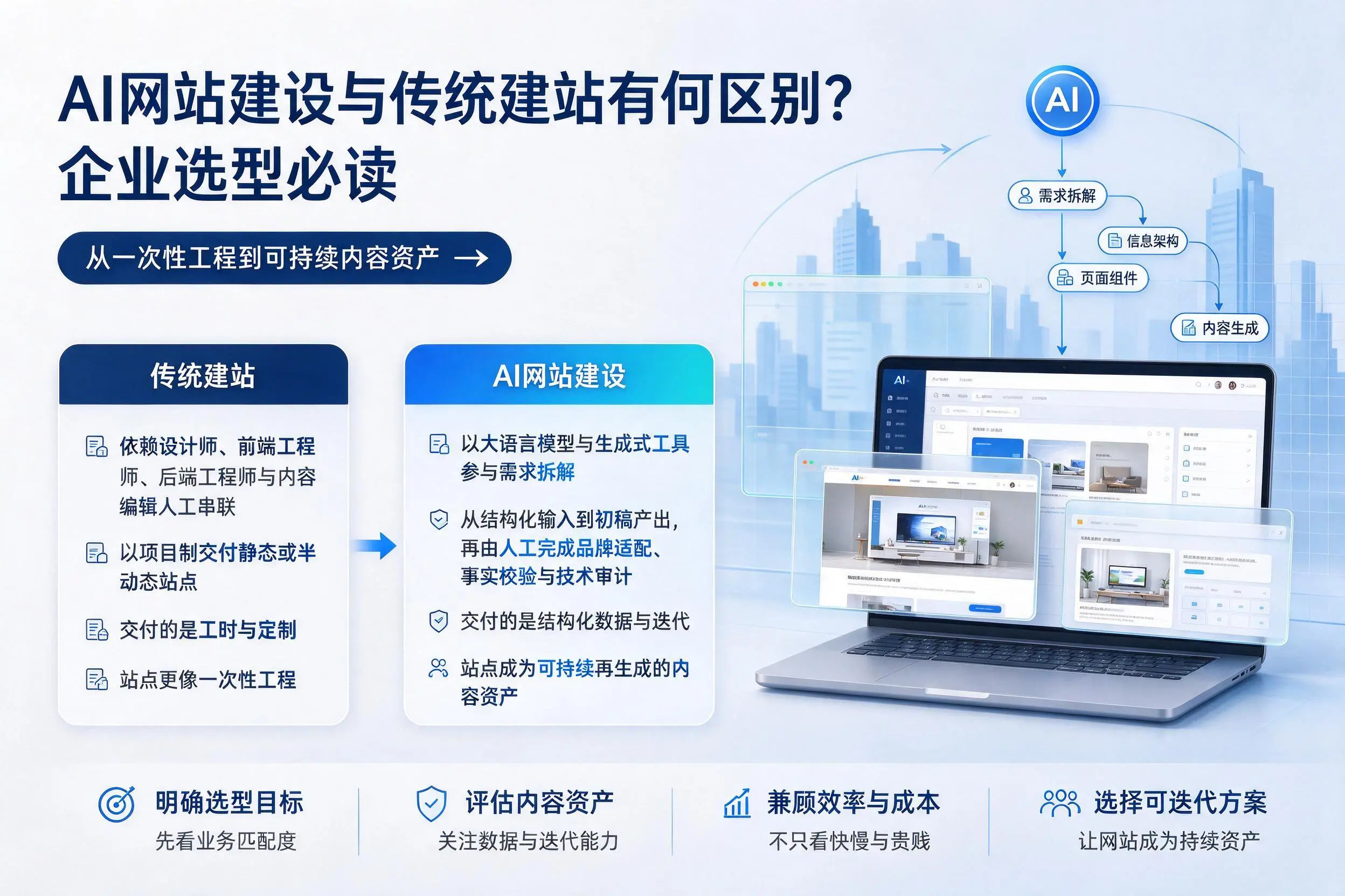 AI网站建设与传统建站有何区别?运城企业选型必读