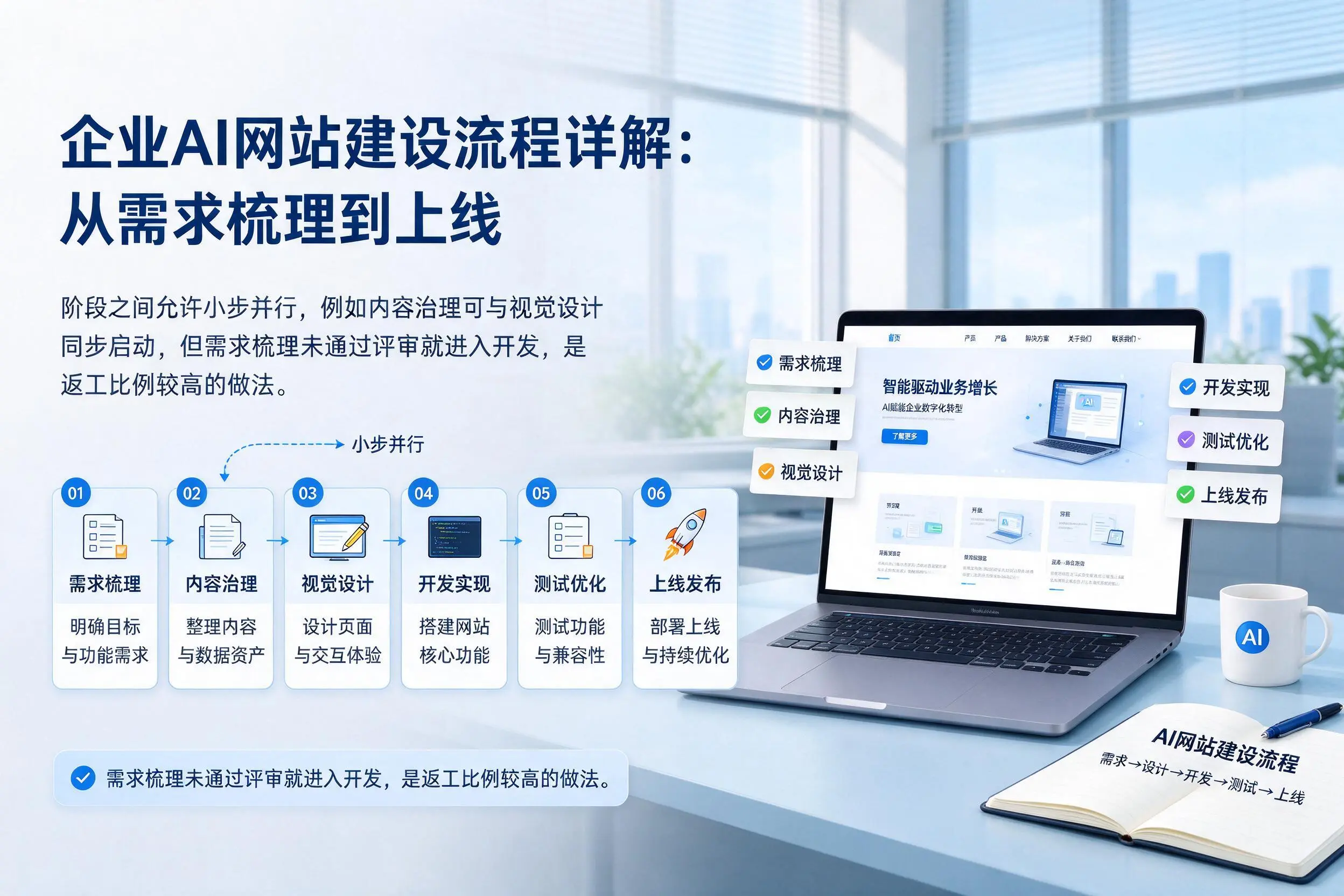 运城企业AI网站建设流程详解:从需求梳理到上线