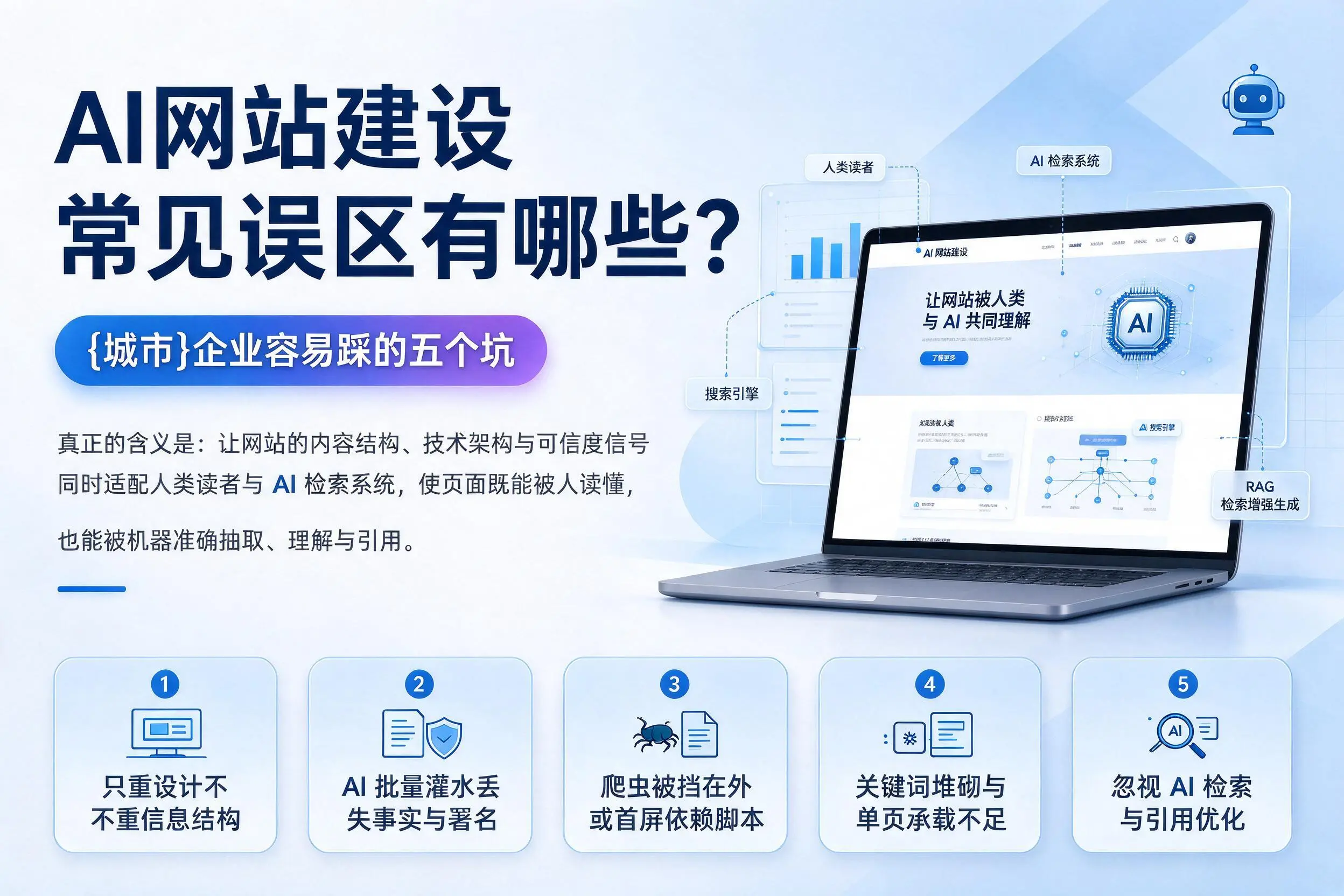 AI网站建设常见误区有哪些?运城企业容易踩的五个坑