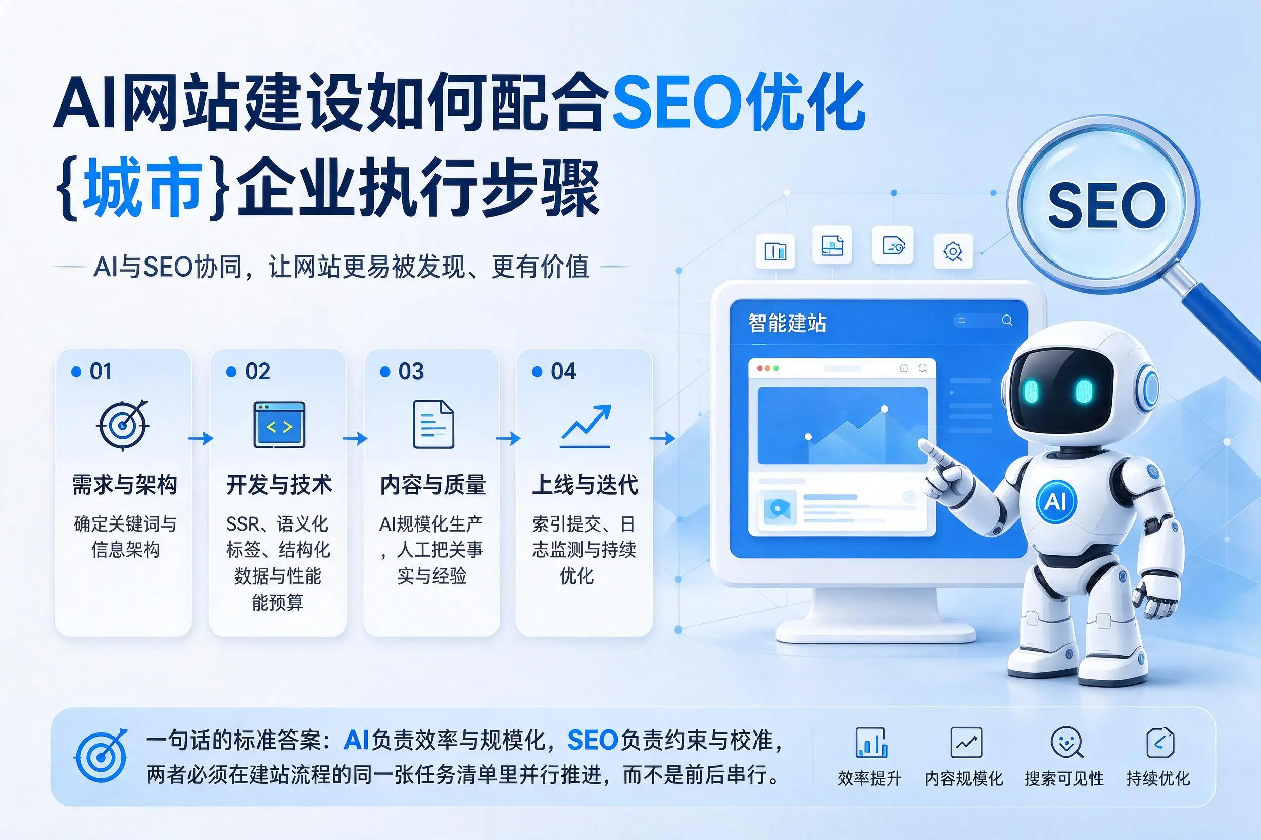 AI网站建设如何配合SEO优化,运城企业执行步骤