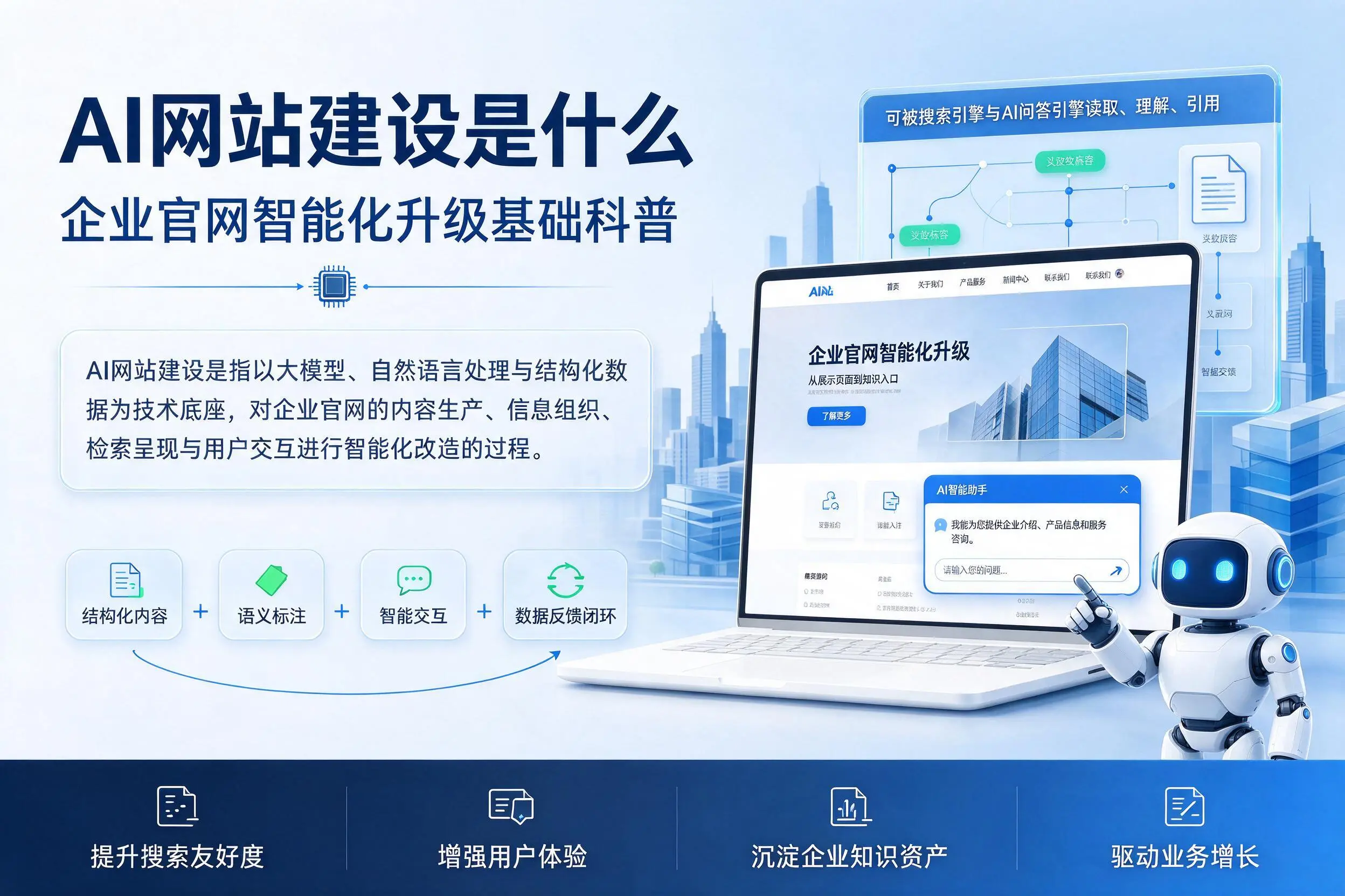 AI网站建设是什么:运城企业官网智能化升级基础科普