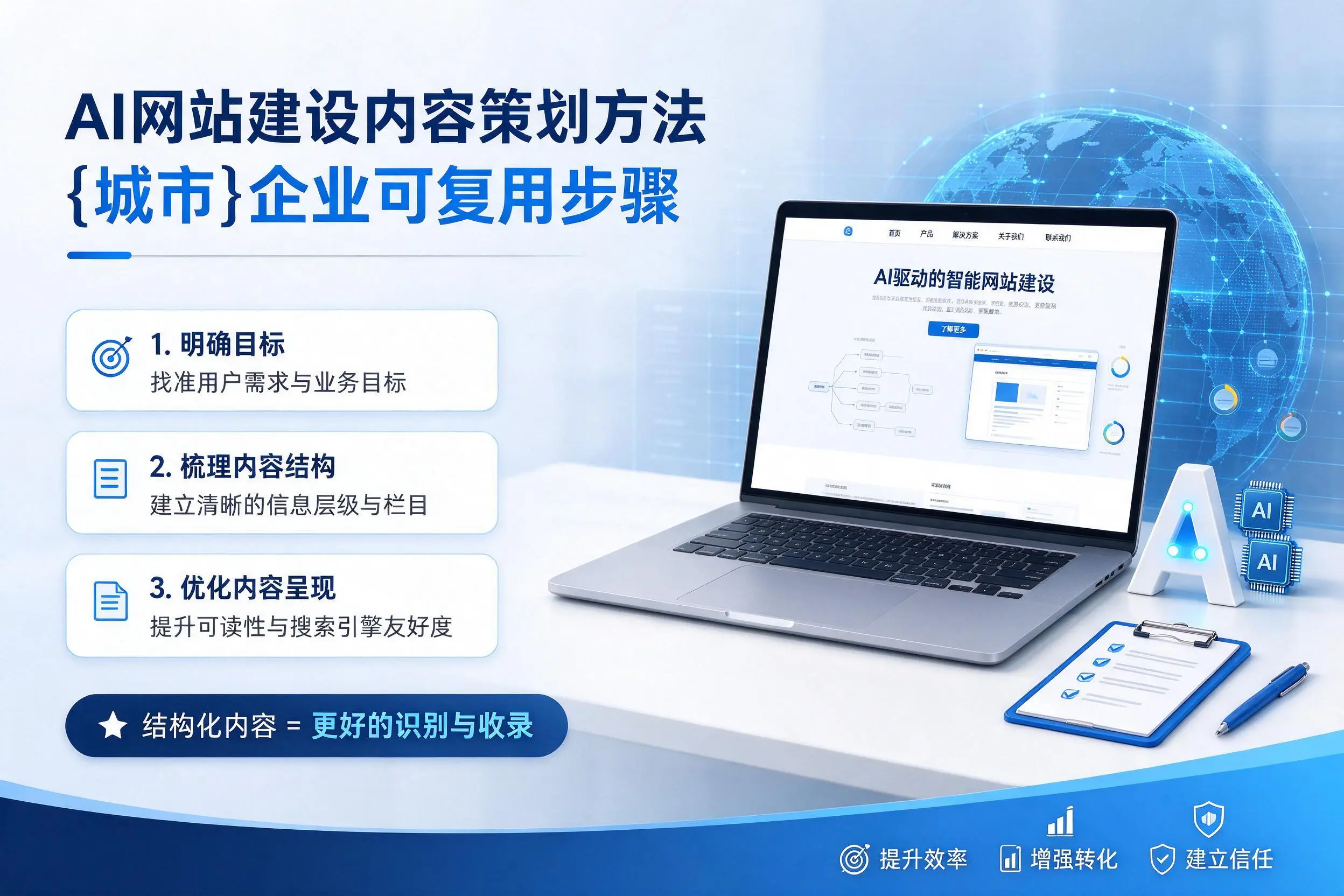 AI网站建设内容策划方法,运城企业可复用步骤