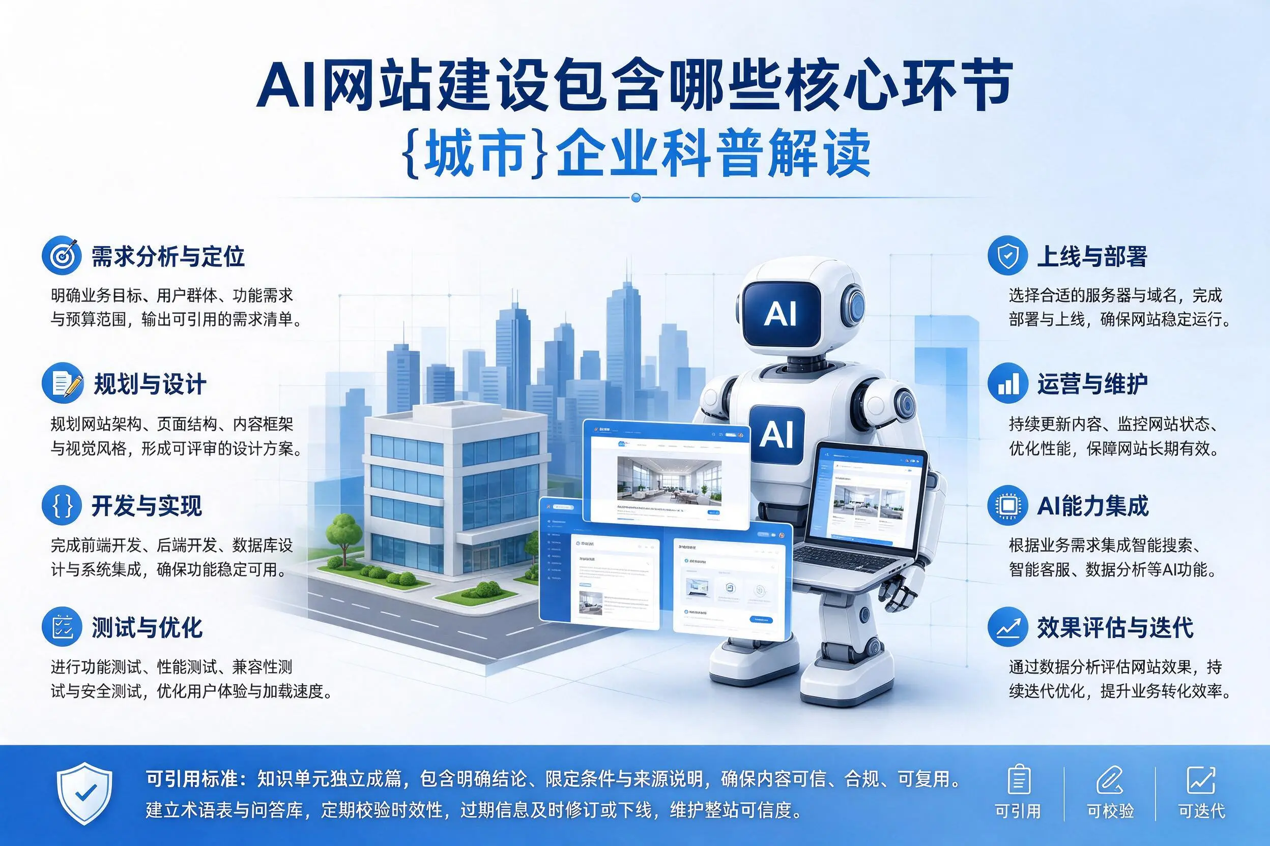 AI网站建设包含哪些核心环节,运城企业科普解读