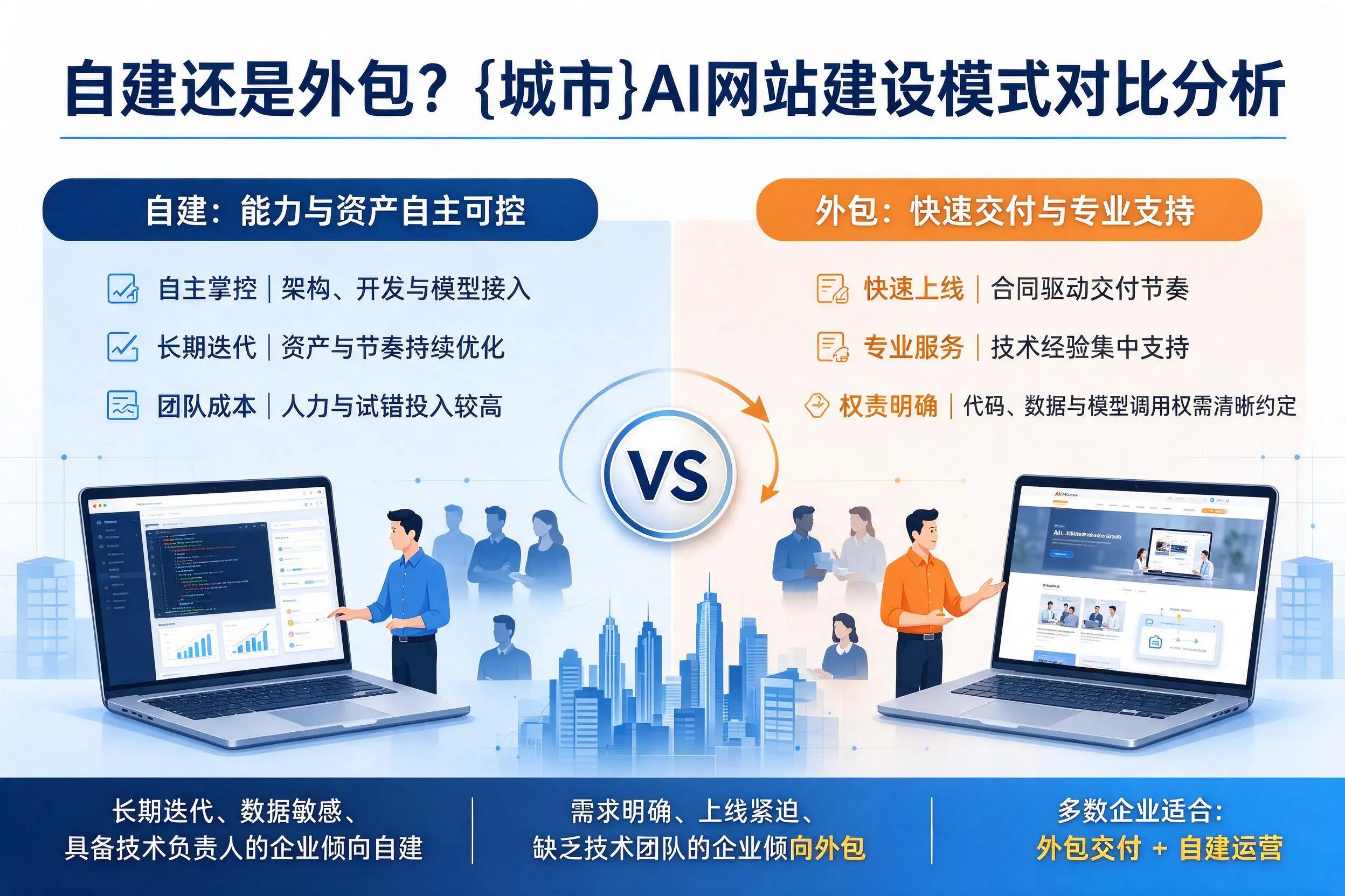 自建还是外包？运城AI网站建设模式对比分析