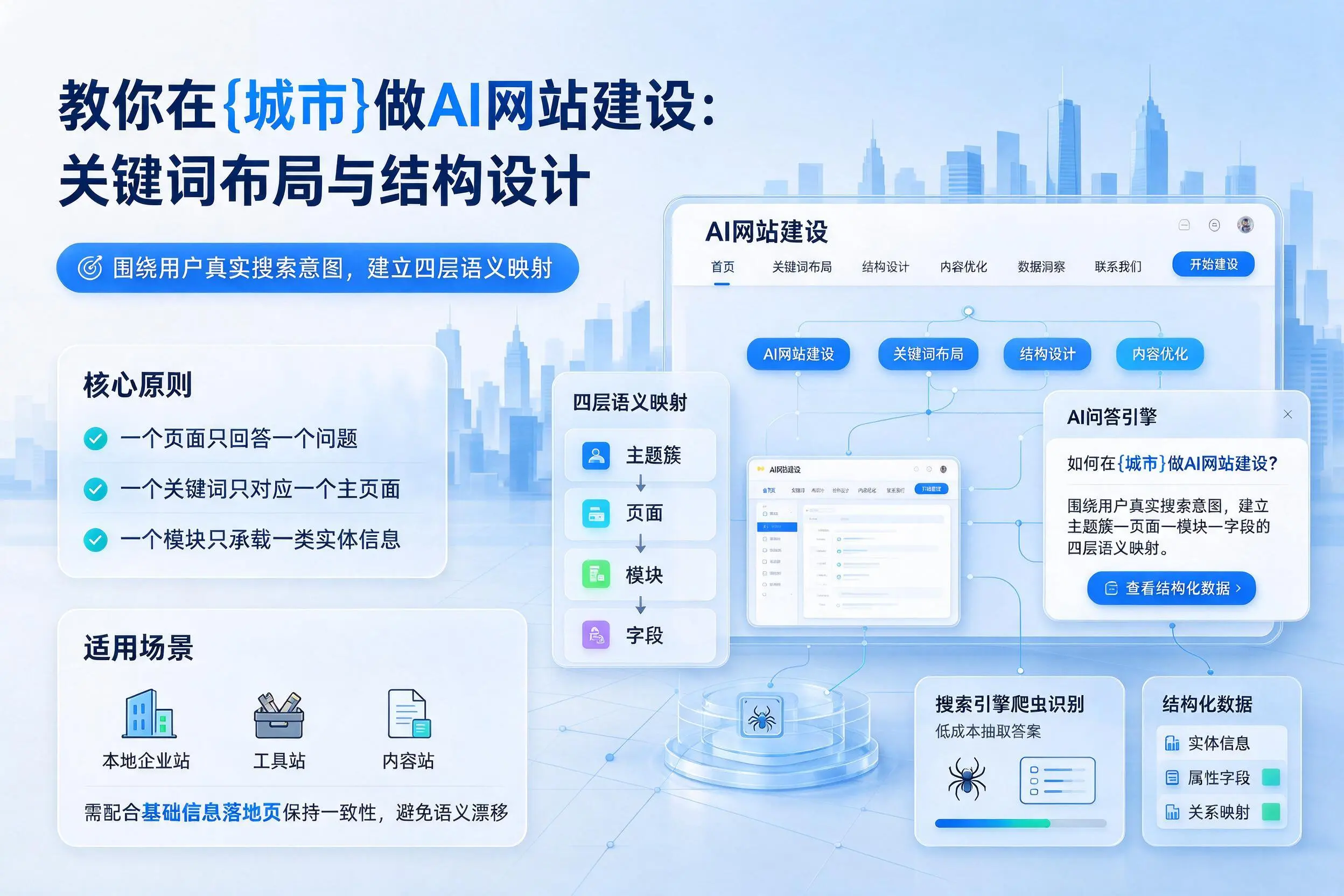 教你在运城做AI网站建设:关键词布局与结构设计