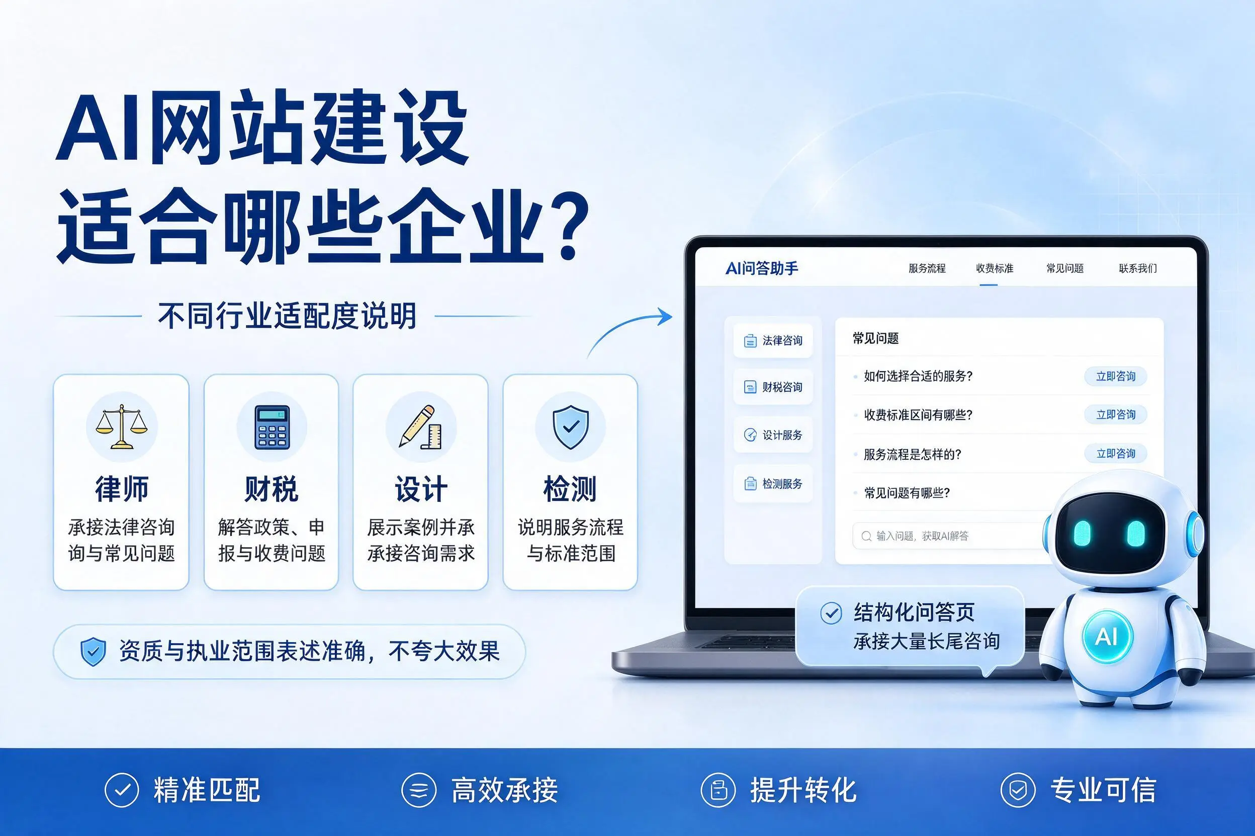 AI网站建设适合哪些企业?运城不同行业适配度说明