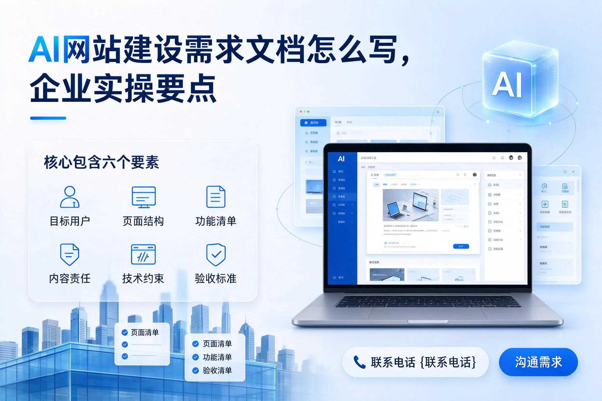 AI网站建设需求文档怎么写,运城企业实操要点